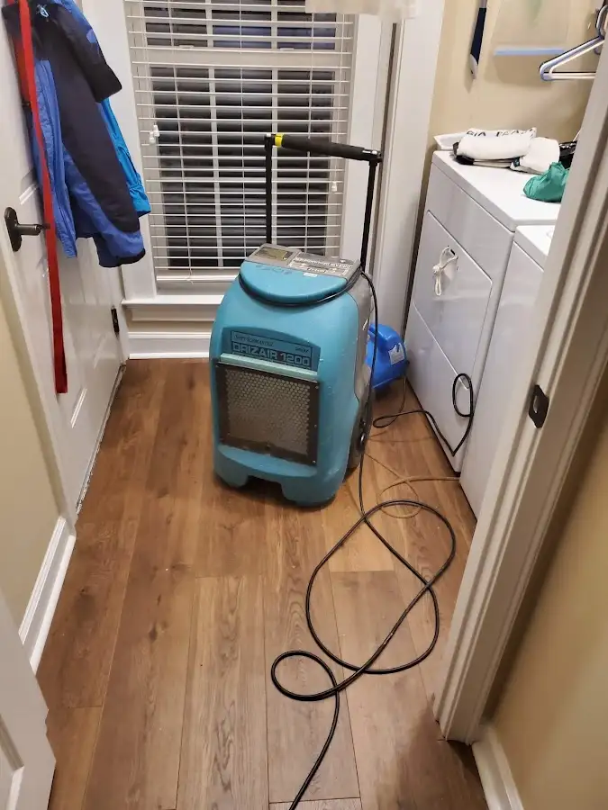 Commercial dehumidifier deployed for Flood Damage Cleanup in Lorton